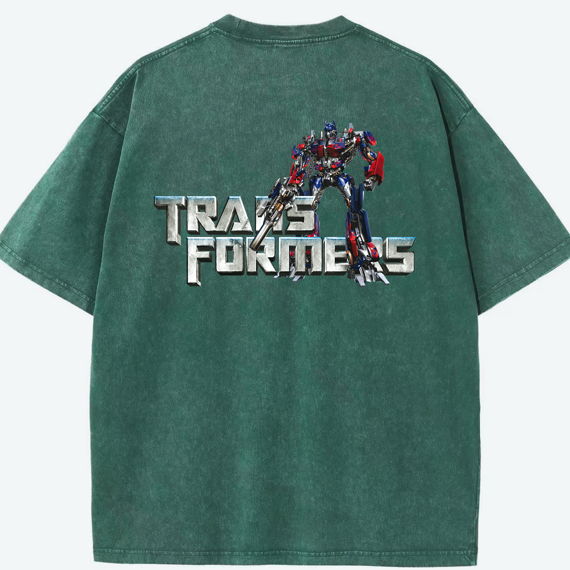 （画像用）  綿100% ヴィンテージ風 半袖Tシャツ（背面プリント）
